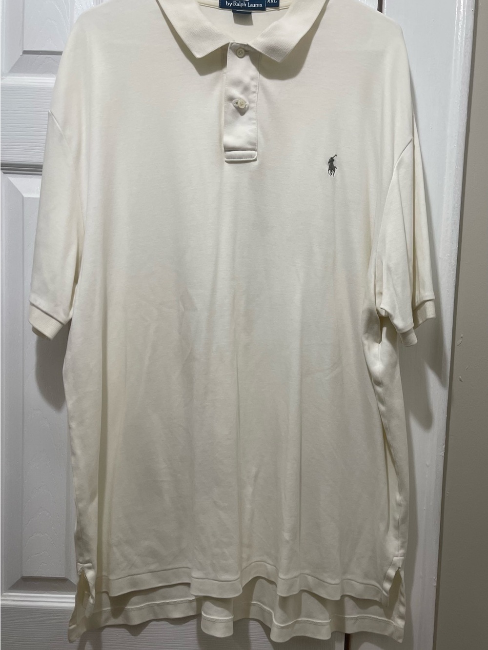 Ralph Lauren Polo Shirt in Off-White with Embroidered Pony